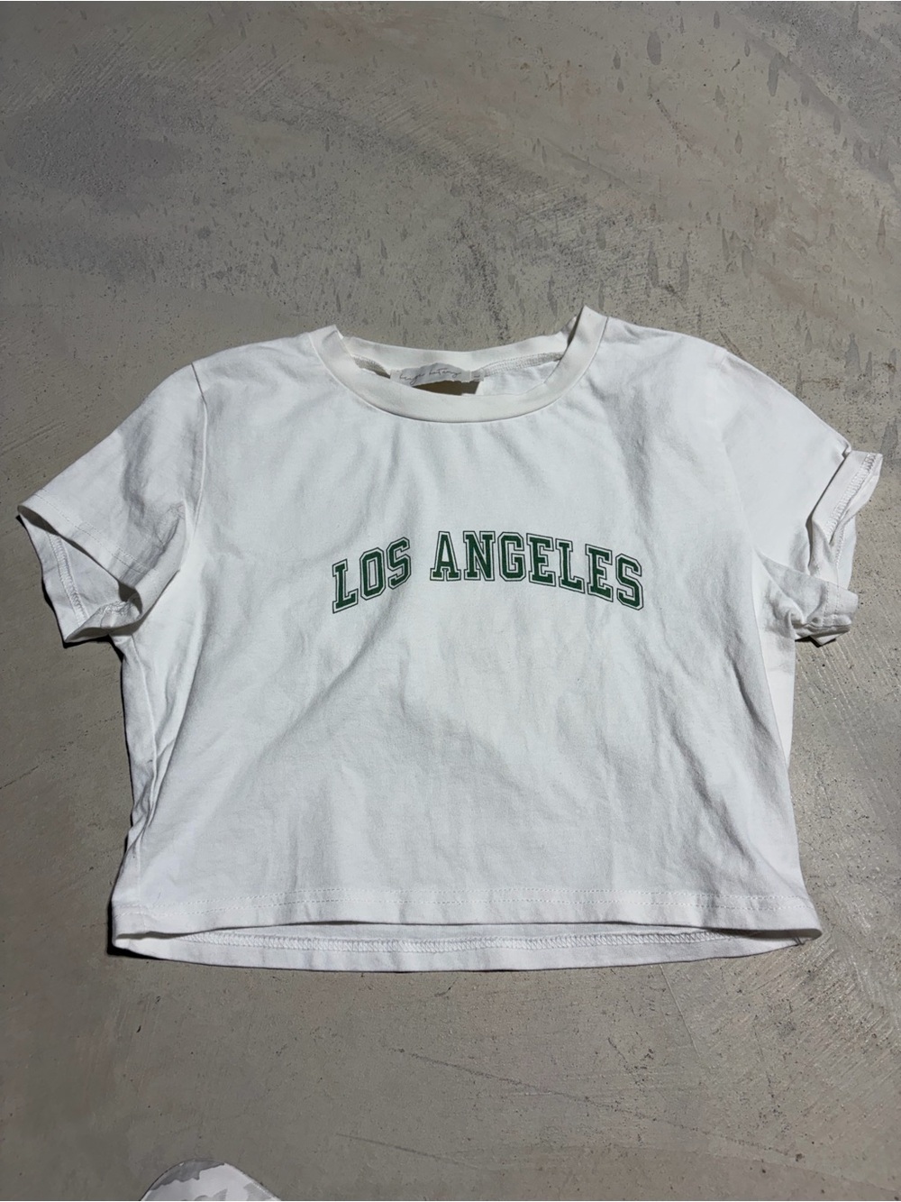 Beige botany White 'Los Angeles' Crop Tee large